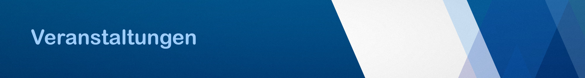 Das Banner zeigt den Schriftzug "Veranstaltungen"
